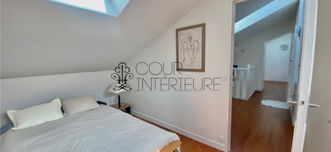MEUBLÉ – Duplex de 2 CHAMBRES – PARIS 18ème – 74 m2 (89 m2 au sol) – Rue d’Orsel (Anvers – Montmartre) – 5ème et dernier étage avec ascenseur –  Loyer charges comprises : 2.500 euros + possibilité parking en sous-sol dans l’immeuble 150 euros