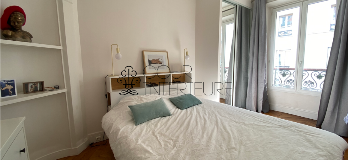 MEUBLÉ – 1 chambre – Paris 17ème – 44 m2 – Coeur Village Batignolles – 2ème sans ascenseur – Loyer charges comprises : 1.850 euros
