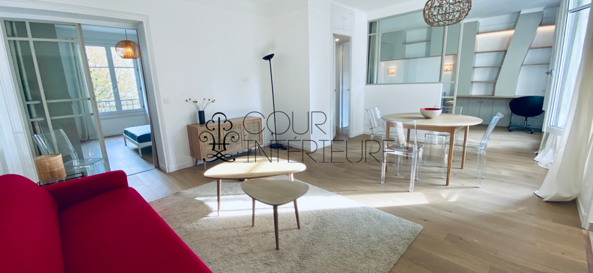 MEUBLÉ – 3 chambres – Paris 15ème – Rue Sarasate – 86,5 m2 + Balcon – 2ème étage avec ascenseur – Loyer charges comprises : 2.995 euros (chauffage collectif)