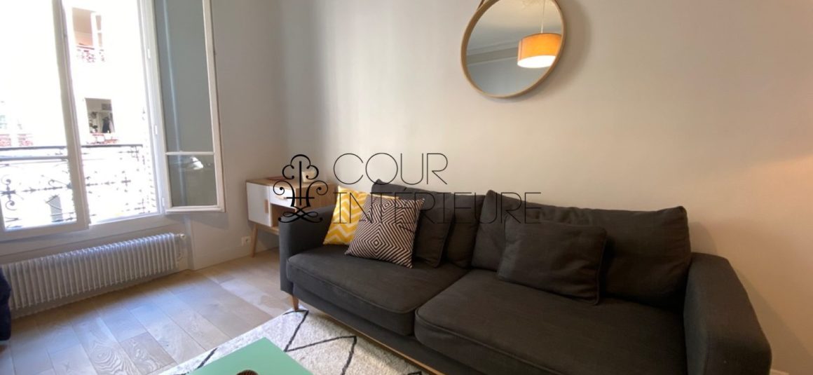 MEUBLÉ – 1 chambre – Paris 17ème – Quartier Poncelet – Rue Saussier Leroy – 31 m2 – 1er étage sans ascenseur – Loyer charges comprises : 1.460 €