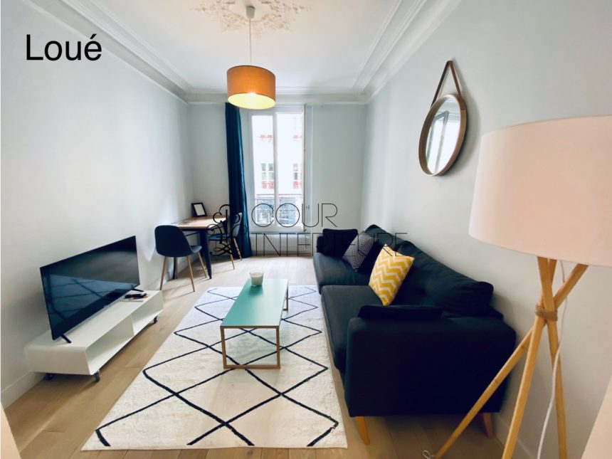 MEUBLÉ – 1 chambre – Paris 17ème – Quartier Poncelet – Rue Saussier Leroy – 31 m2 – 1er étage sans ascenseur – Loyer charges comprises : 1.460 €