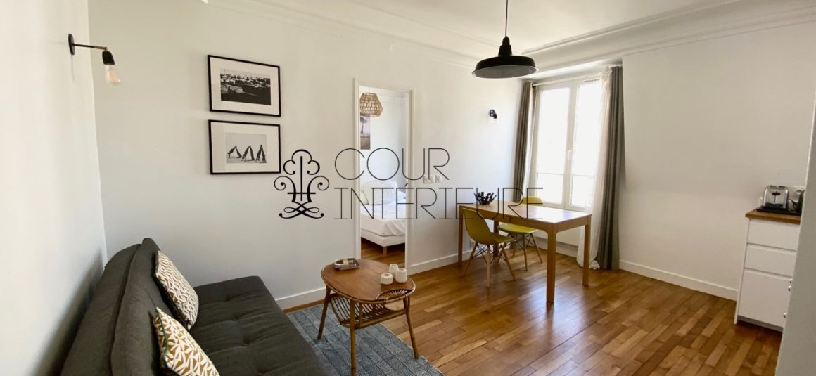 MEUBLÉ – 1 chambre – Paris 17ème – Rue Juliette Lamber – 31 m2 – 6e étage ascenseur jusqu’au 5ème étage – Loyer charges comprises : 1.497 €
