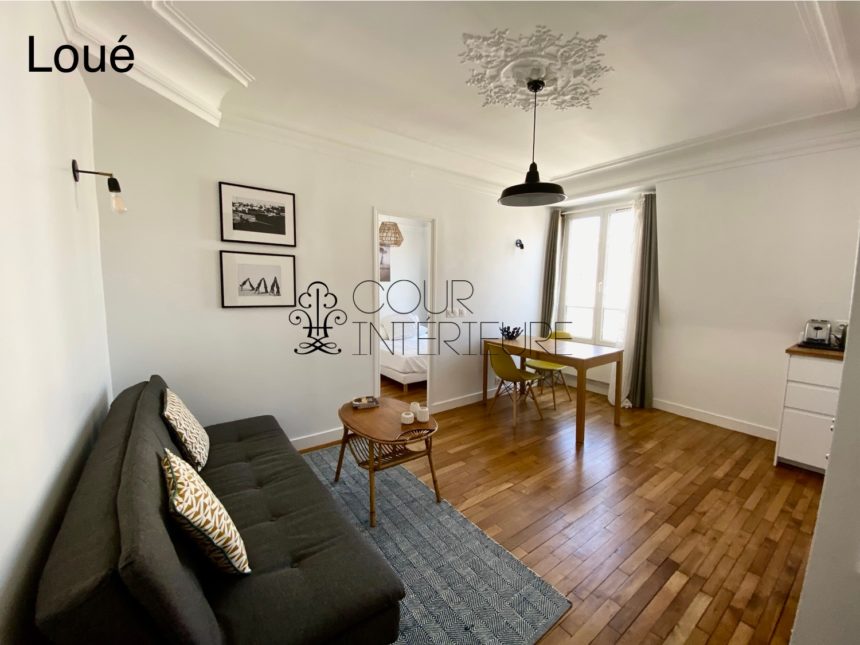 MEUBLÉ – 1 chambre – Paris 17ème – Rue Juliette Lamber – 31 m2 – 6e étage ascenseur jusqu’au 5ème étage – Loyer charges comprises : 1.497 €