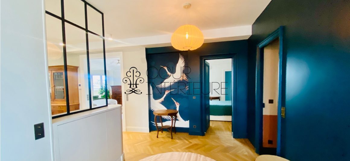 MEUBLÉ – 4 chambres – RÉNOVATION TOTALE de STANDING – PARIS 17ème – Avenue des Ternes – 175  m2 – Balcon / Terrasse – 7ème et dernier étage – Loyer charges comprises : 10.000 euros