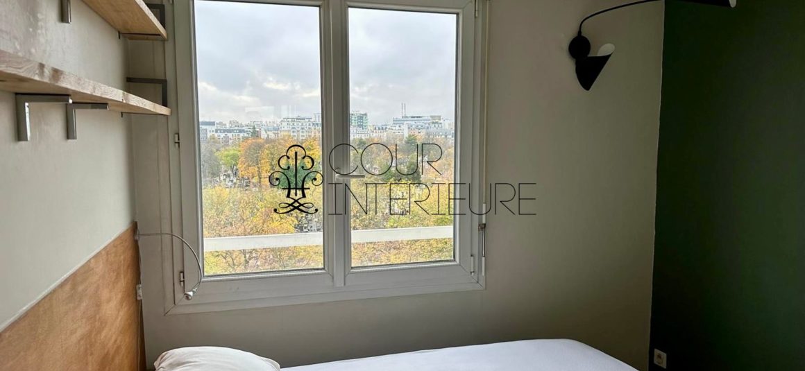 MEUBLÉ – 1 chambre – Paris 14ème – Bld Edgar Quinet – 35 m2 – 8ème étage ascenseur – Loyer charges comprises : 1.400 euros