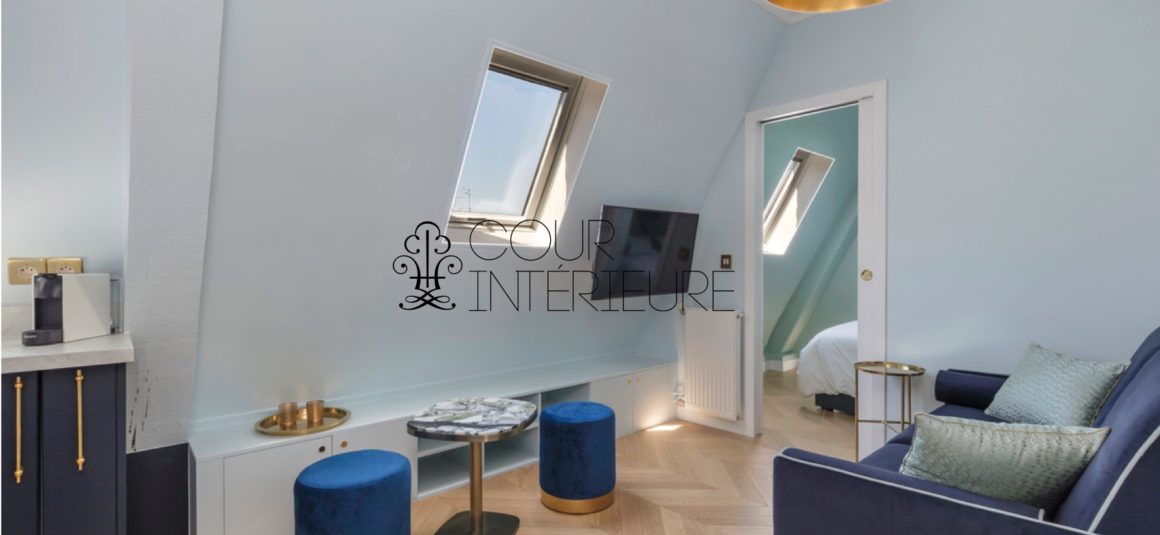 MEUBLÉ – 1 chambre – 22 m2 au sol – Paris 8ème – Avenue Hoche (Parc Monceau – Etoile) – Loyer charges comprises  : 1.300 euros (chauff et eau chaude collectifs inclus et Internet inclus)