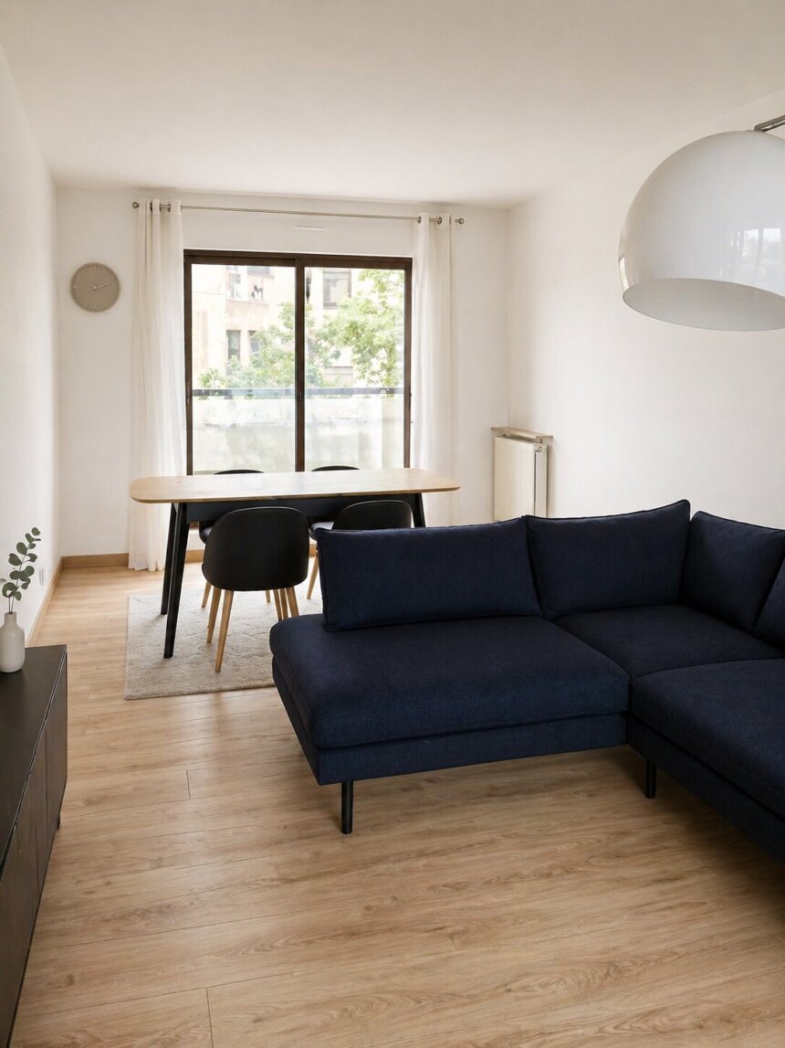 MEUBLÉ – 2 chambres – Levallois (92) – Place Georges Pompidou – 68,34 m2 + balcon – 1er étage avec ascenseur – Loyer charges comprises :2.280 euros (chauffage et eau chaude collectifs)