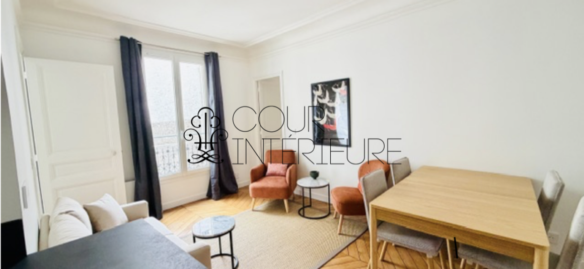 MEUBLÉ – 1 chambre – Paris 17ème – Rue Brunel – 42 m2 – 3ème étage avec ascenseur – Loyer charges comprises : 1.900 euros
