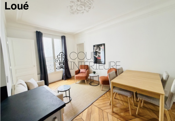 MEUBLÉ – 1 chambre – Paris 17ème – Rue Brunel – 42 m2 – 3ème étage avec ascenseur – Loyer charges comprises : 1.900 euros