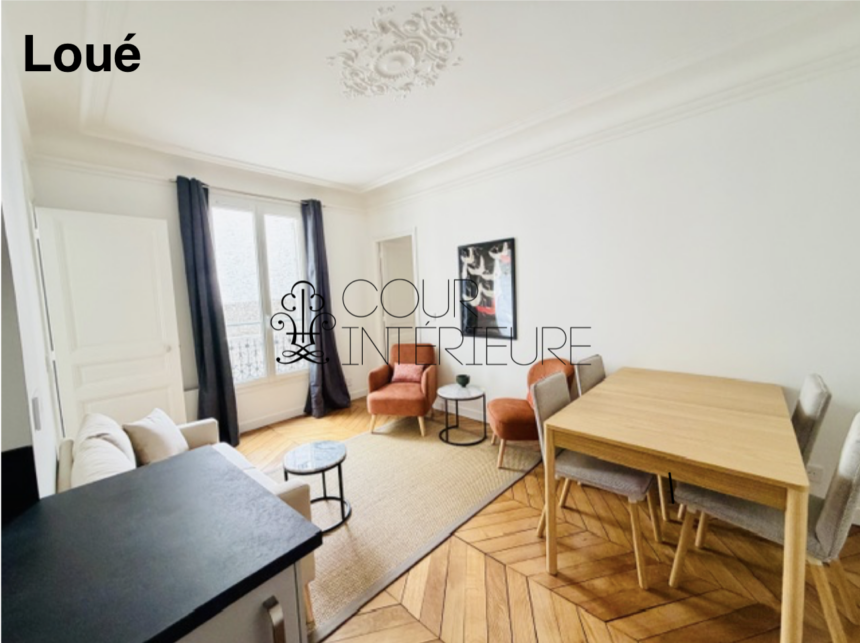 MEUBLÉ – 1 chambre – Paris 17ème – Rue Brunel – 42 m2 – 3ème étage avec ascenseur – Loyer charges comprises : 1.900 euros