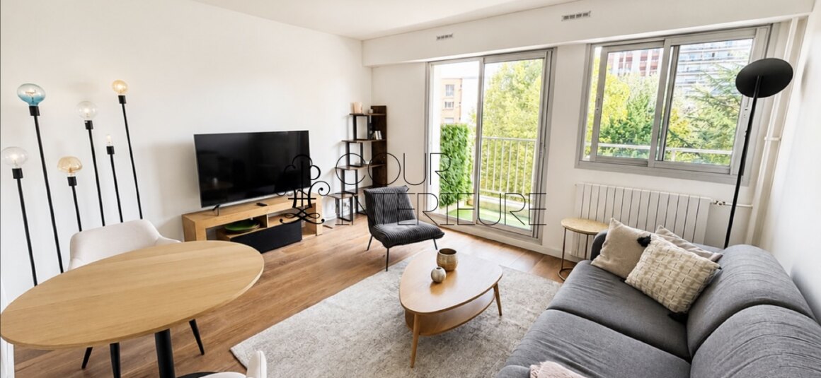 Sans titre MEUBLÉ – 1 chambre – PUTEAUX (92) – Avenue Gutenberg – 46 m2 + BALCON FILANT – 4ème étage avec ascenseur sur jardin – Loyer charges comprises : 1.600 € (chauffage collectif) + parking possible en supplément en sous-sol avec accès direct depuis ascenseur