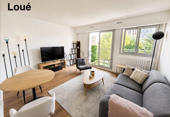 MEUBLÉ – 1 chambre – PUTEAUX (92) – Avenue Gutenberg – 46 m2 + BALCON FILANT – 4ème étage avec ascenseur sur jardin – Loyer charges comprises : 1.600 € (chauffage collectif) + parking possible en supplément en sous-sol avec accès direct depuis ascenseur