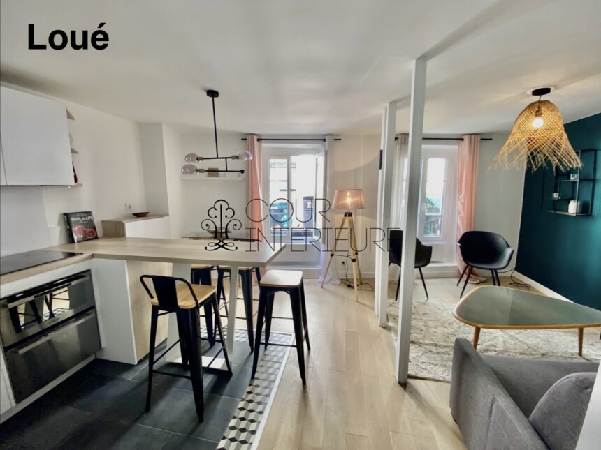MEUBLÉ – 1 chambre – 37,1 m2 – Paris 17ème – Rue des Acacias – 1er étage sans ascenseur –  Loyer charges comprises : 1.550 €