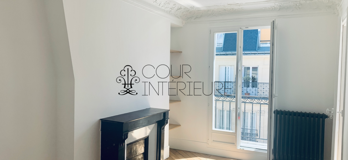 VIDE – 2 chambres –  51 m2 + Balcon filant –  Paris 17ème – Rue Labie  (Ternes / Poncelet) – 5ème étage sans ascenseur  – Loyer charges comprises : 1.900 €
