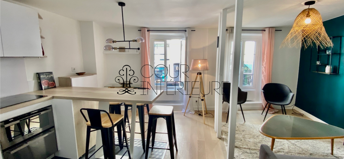 Sans titre MEUBLÉ – 1 chambre – 37,1 m2 – Paris 17ème – Rue des Acacias – 1er étage sans ascenseur – Loyer charges comprises : 1.550 €