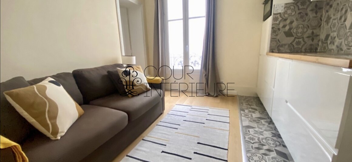 Sans titre100 MEUBLÉ – 1 chambre – 29 m2 – Paris 14ème – Avenue du Maine – 2ème sans ascenseur – Loyer charges comprises : 1.200 euros