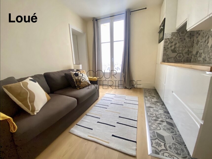 MEUBLÉ – 1 chambre – 29 m2 – Paris 14ème – Avenue du Maine – 2ème sans ascenseur – Loyer charges comprises : 1.200 euros
