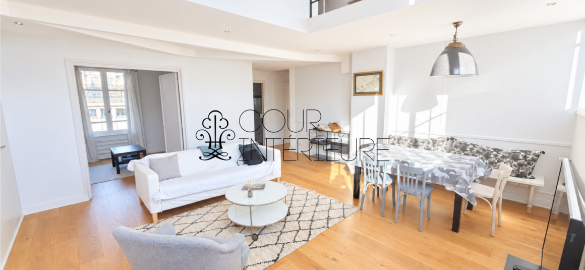 Sans titre201 MEUBLÉ- Atelier d’artiste 2 chambres + bureau – 80 m2 au sol – Paris 16ème – Rue Lauriston – Métro : Etoile – 4ème et dernier étage ascenseur – Loyer charges comprises : 3.200 euros